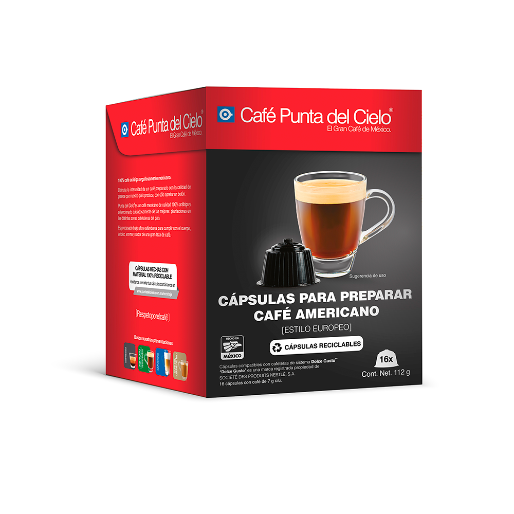 Cápsulas Café Americano compatibles DG – Café Punta del Cielo