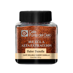 Frasco de Café Soluble Sabor Vainilla Alta Extracción 100 gr