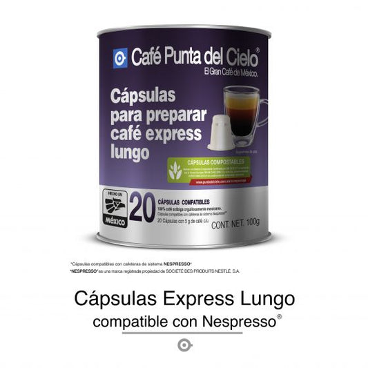 20 Cápsulas compatibles Express Lungo